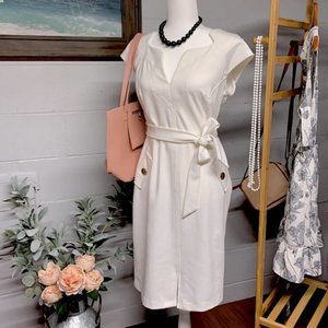 NWOT Sharagano White Dress